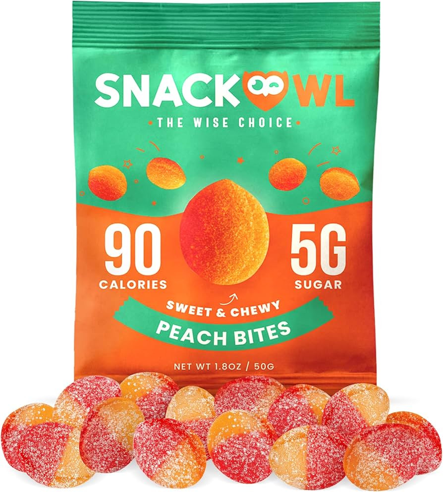 Snack Owl Vegan Sour Gummy Candy – Gluten Free, Low-Calorie Candy - Guilt Free & Delicious Heal... | Amazon (US)