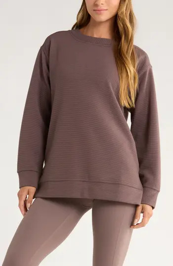 Zella Kick Back Ottoman Knit Sweatshirt | Nordstrom | Nordstrom