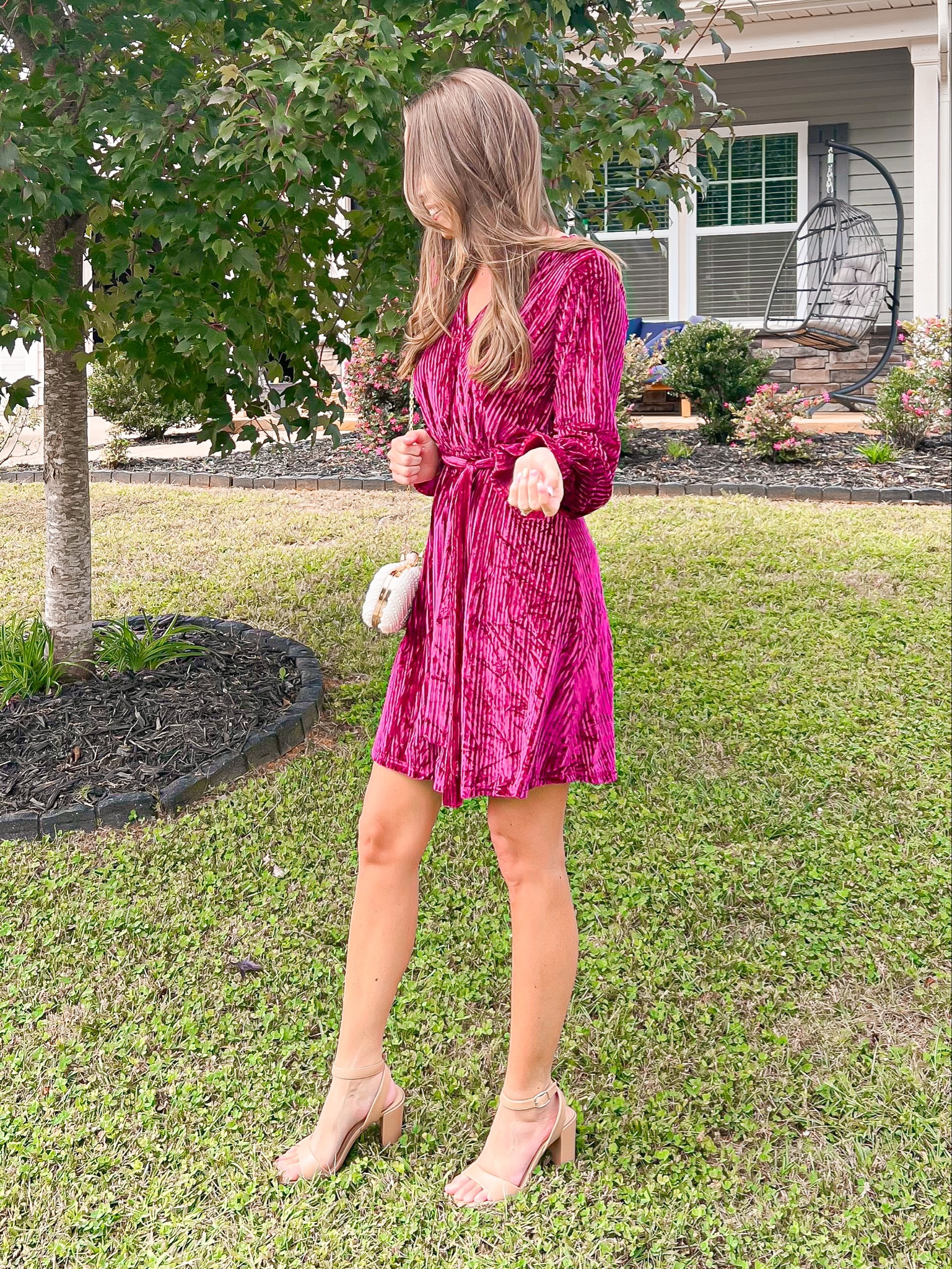 pink dress with green accessories Pink & Green Eyelet Floral Tiered Mini Dress | Ruffled Cami Dress