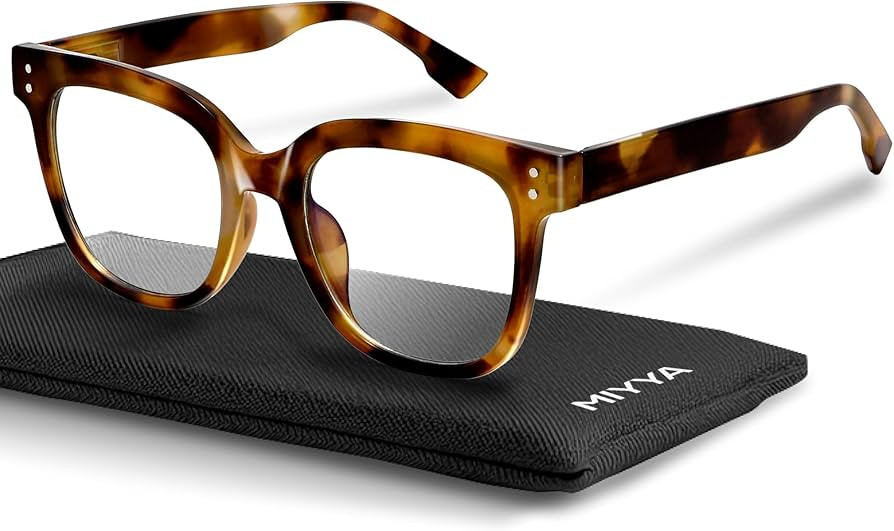 miyya Blue Light Glasses for Women – Oversized UV & Blue Light Blocker Chunky Frames, All-Day C... | Amazon (US)
