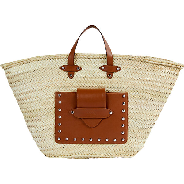 Large Moroc Beach Tote, Tan | Maisonette