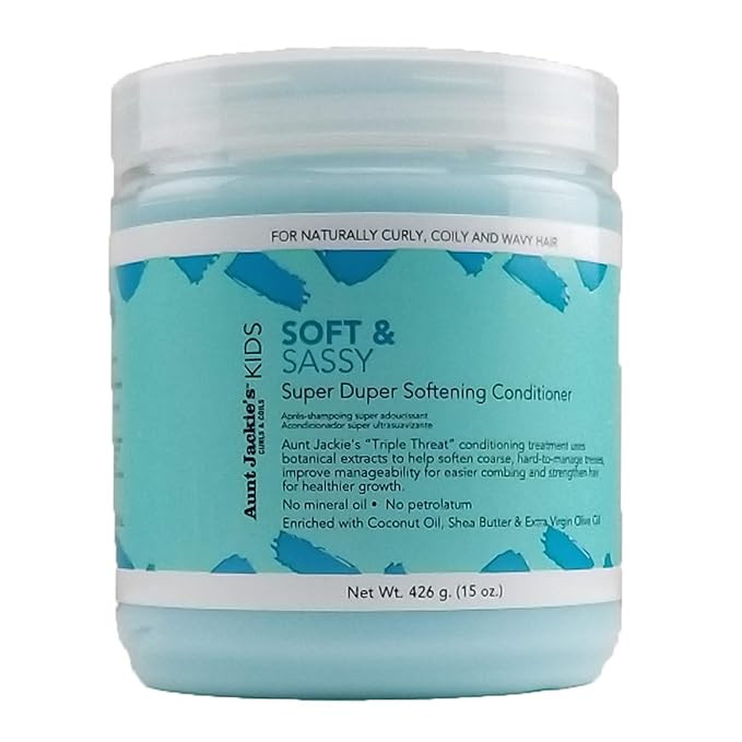 Aunt Jackie's Kids Soft and Sassy Super Duper Hair Softening Conditioner, Helps Strengthen Hair f... | Amazon (US)
