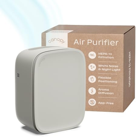 Canopy Bedside Air Purifier | Up To 99.97%* HEPA-13 Filtration | Remove Dust & Pet Dander | Night... | Amazon (US)