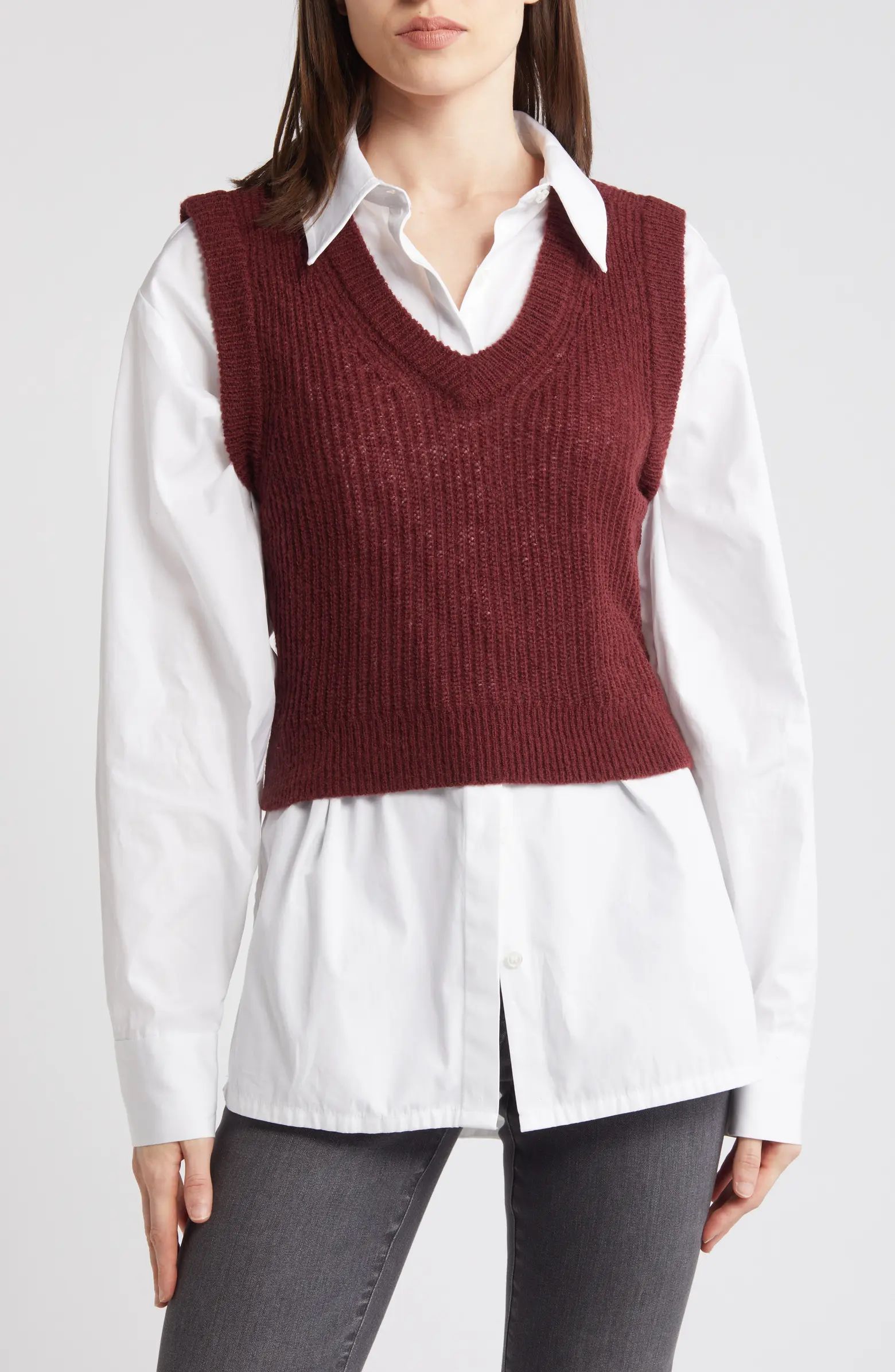 Romy Shrunken Sweater Vest | Nordstrom