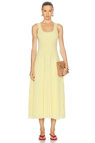 SIMKHAI Allana Midi Dress in Yellow | FWRD 