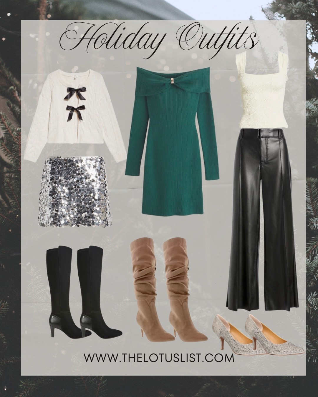 Holiday Outfits

Ltkfindsunder100 / ltkfindsunder50 / ltkmidsize / LTKsalealert / LTKstyletip / holiday outfit / holiday outfits / Christmas outfit / Christmas outfits / Christmas outfit idea / holiday outfit idea / winter outfits / winter outfit / leather pants / knee high boots / heels / sparkly heels / bow sweater / bow button sweater / white sweater / sequin skirt / silver sequin skirt / New Year’s Eve / Christmas / New Year’s Eve outfit / New Year’s Eve outfits / white tank top / embroidered tank top / green dress / sweater dress / green sweater dress / Christmas dress / New Year’s Eve dress / brown boots / black boots / black knee high boots / slouchy boots / sale / sale alert 

#LTKGiftGuide #LTKShoeCrush #LTKHoliday