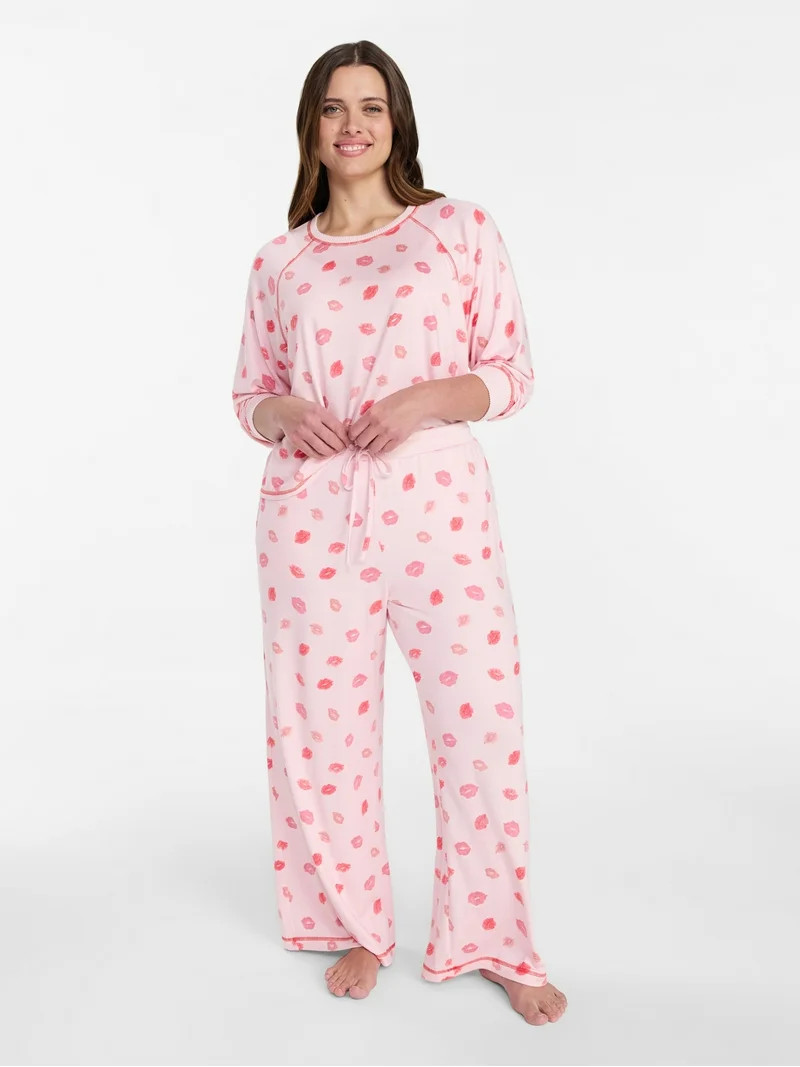 Joyspun Women's Cozy Lounge Collection Hacci Knit Sleep Pants, 29.5'' Inseam, Sizes XS-3X | Walmart (US)