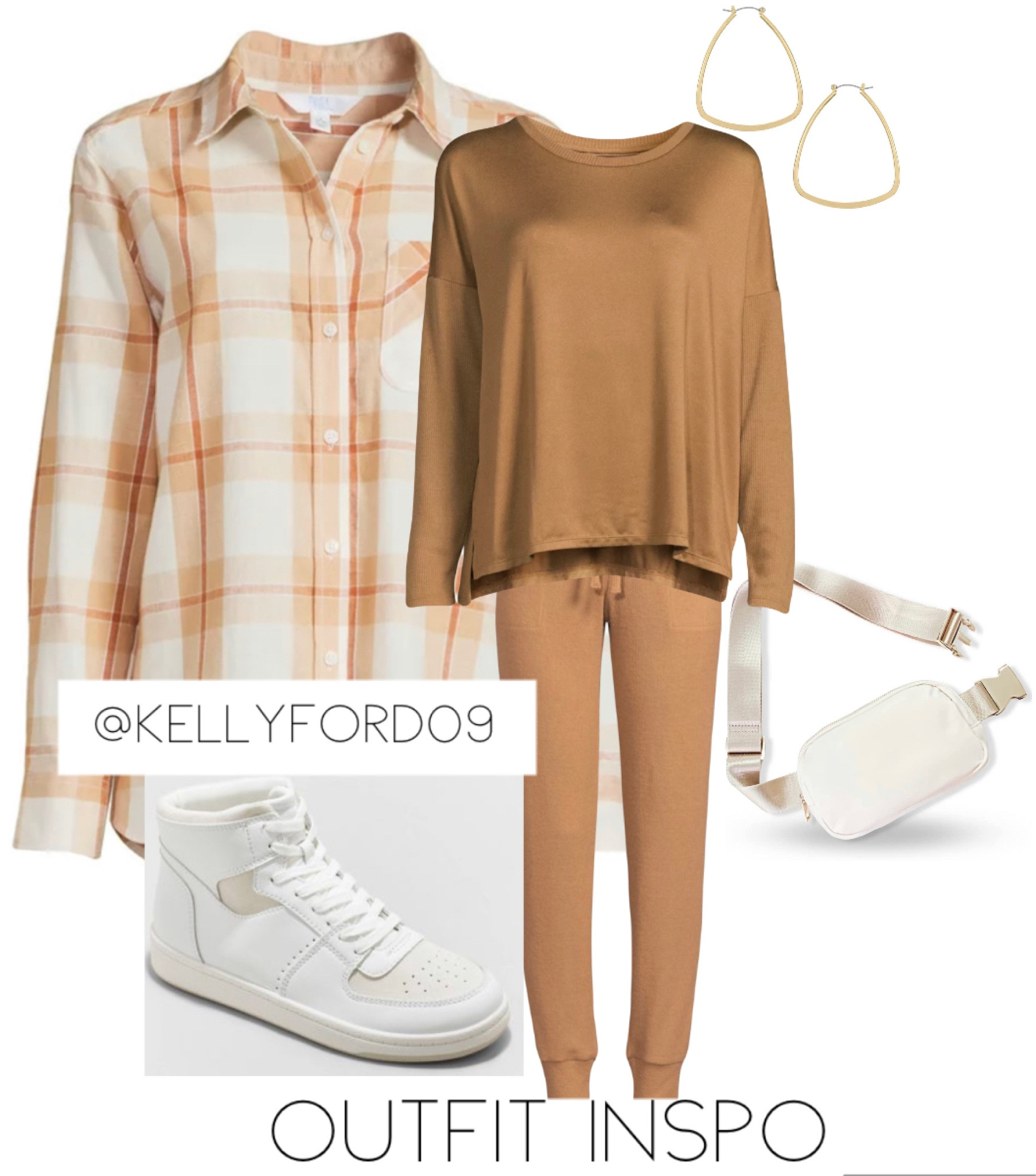 Camel and Cream | Weekend | Casual | Comfy | Beige
TTS med in top and bottom
TTS sneakers 8.5
Sized up to Lg in flannel

#LTKunder50 #LTKstyletip