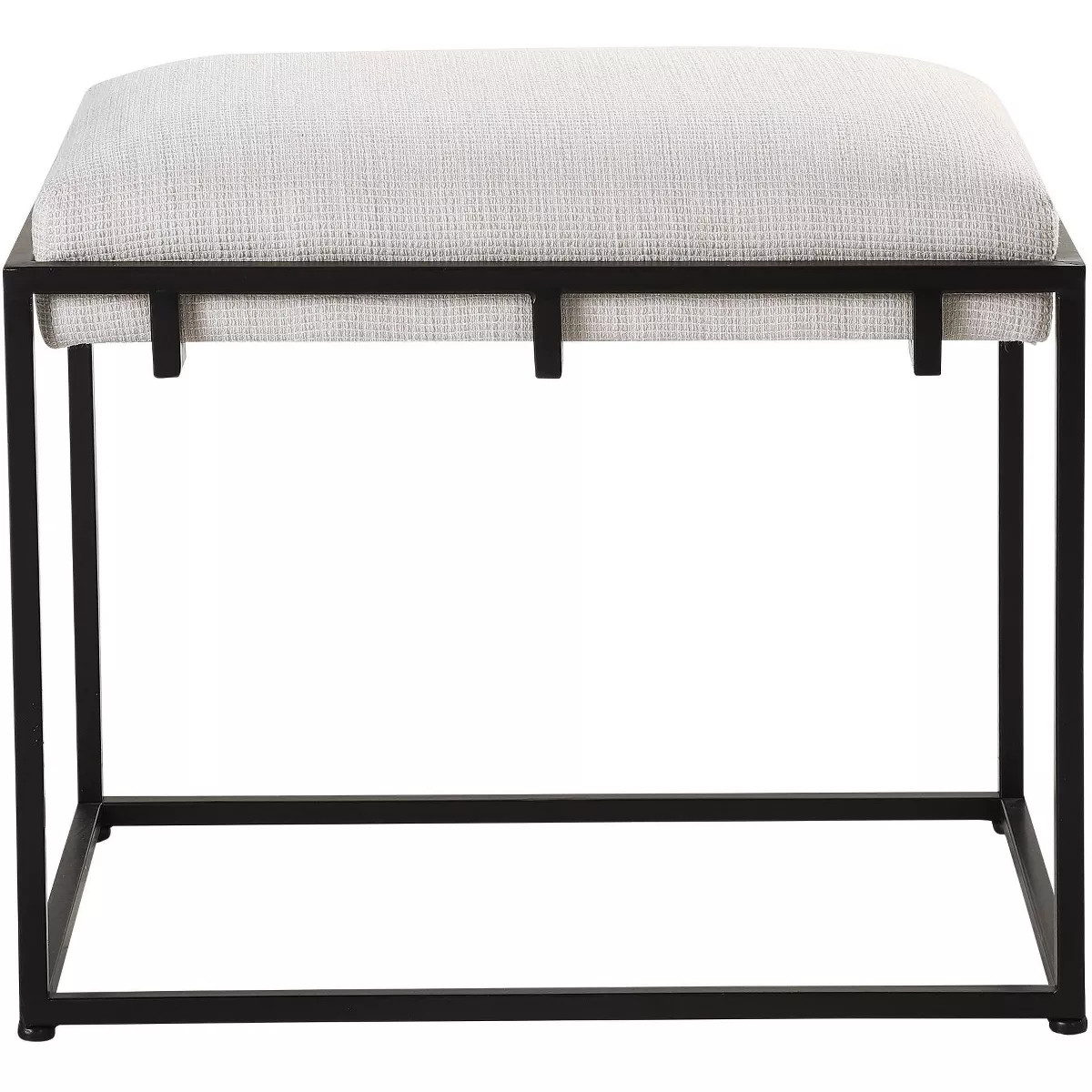 Uttermost Paradox 24" Wide Matte Black and White Small Bench | Target