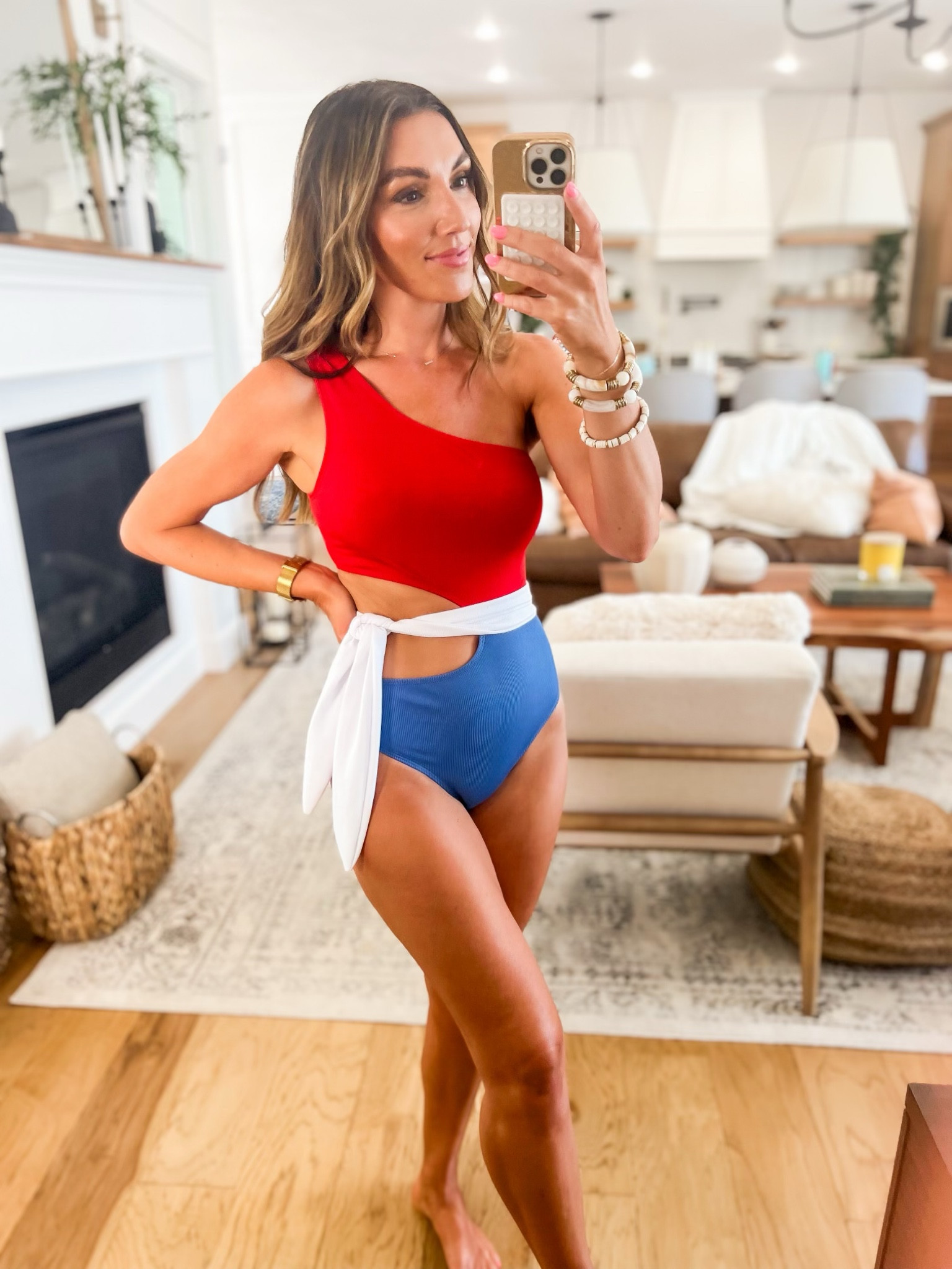 Get your 4th of July summer swim looks now! Wearing size small! #swim #swimsuit #summer #4thofjuly

#LTKunder50 #LTKFind #LTKswim