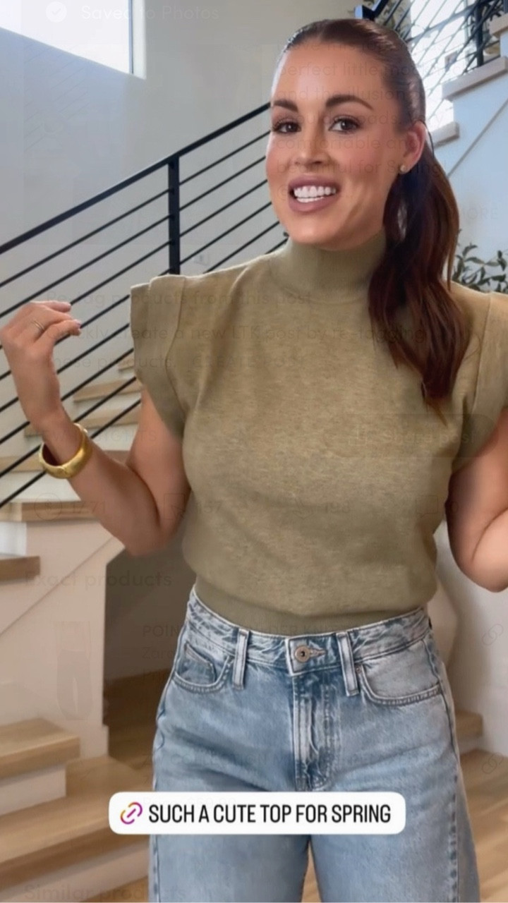 I love this top! It has the perfect little mockneck and the illusion of shoulder pads. Very comfortable and beautiful for Spring! @Zara 

#LTKgrwm #LTKdayinmylife #LTKootd