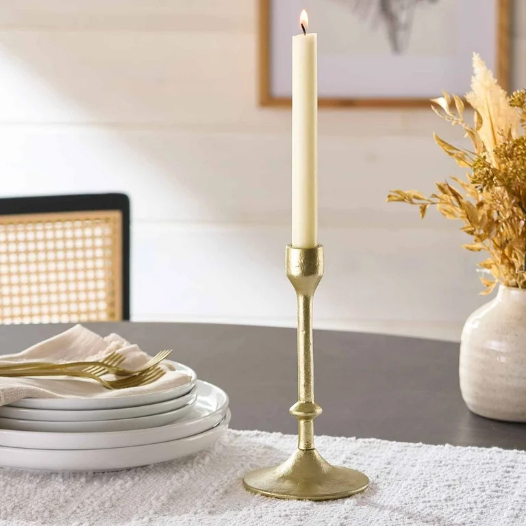 Better Homes & Gardens Gold Cast Iron Taper Candle Holder, 5.3", Medium | Walmart (US)