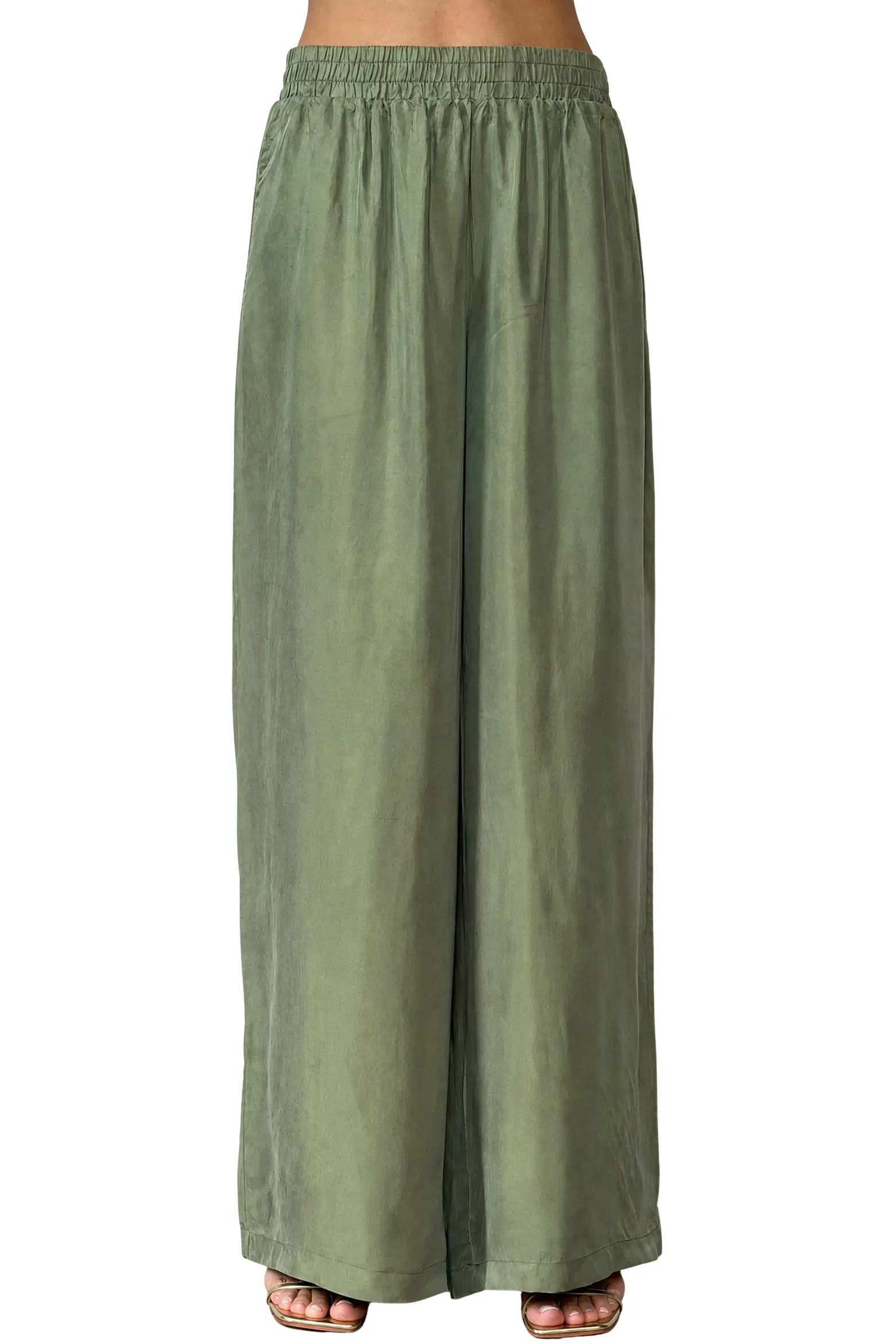 Viens Avec Moi The Riviera Cupro Wide Leg Pants (Women) | Nordstrom | Nordstrom
