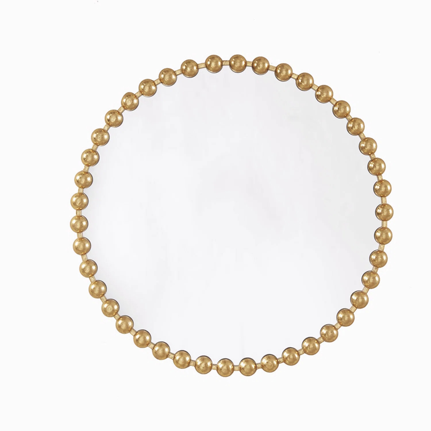 Metal Room Wall Mirror with Beaded Detailing | Wayfair North America