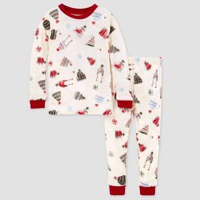 Burt's Bees Baby® Toddler Boys' Organic Cotton Pajama Set - Red | Target