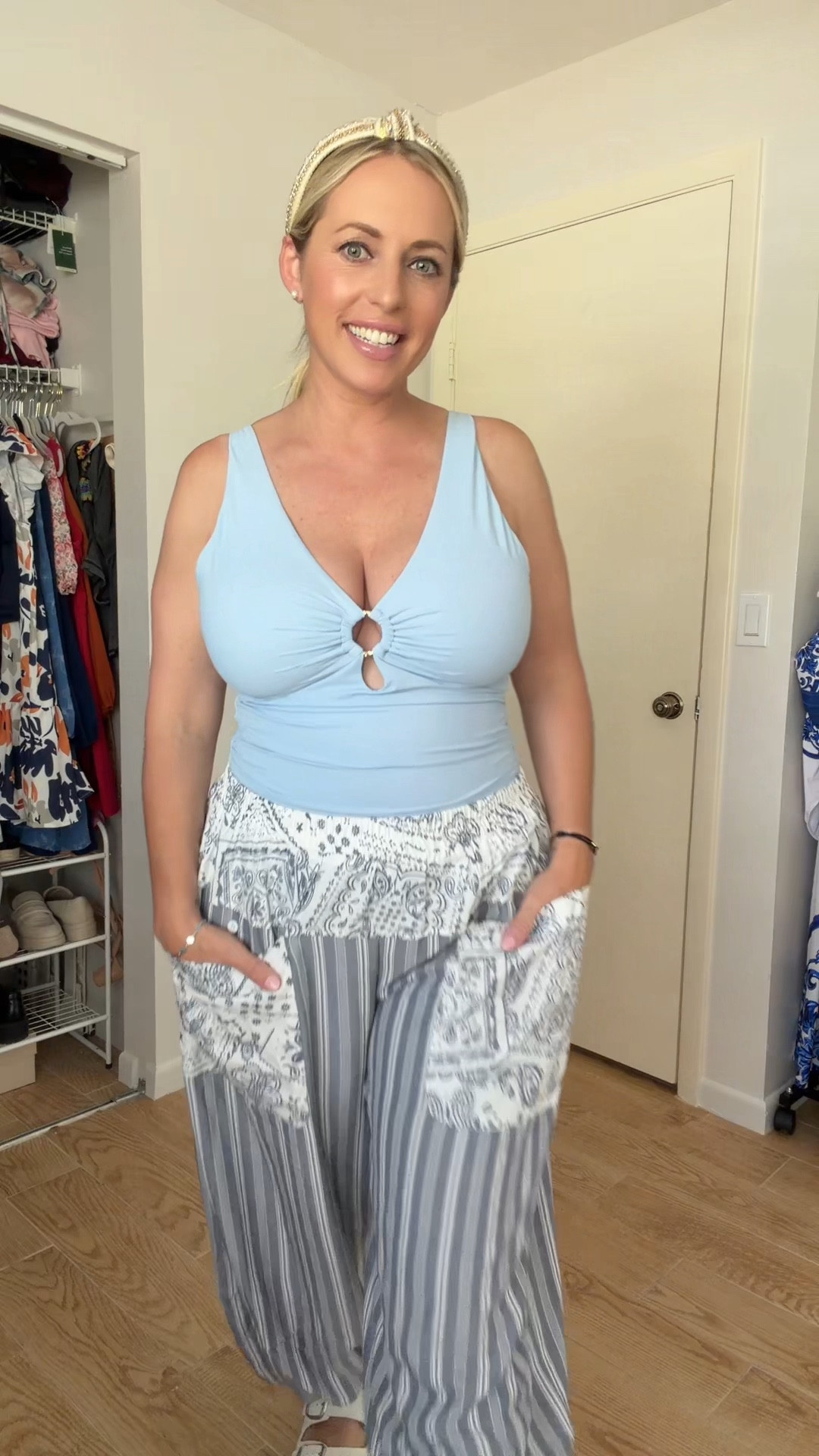 One piece swimsuit. 17 weeks pregnant 

#LTKBump #LTKMidsize #LTKSwim