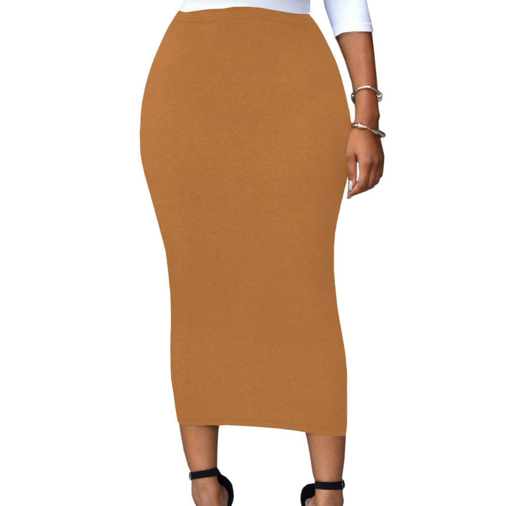 Lrady Women's High Waist Slim Bodycon Party Club Night Out Maxi Long Pencil Skirts | Amazon (US)