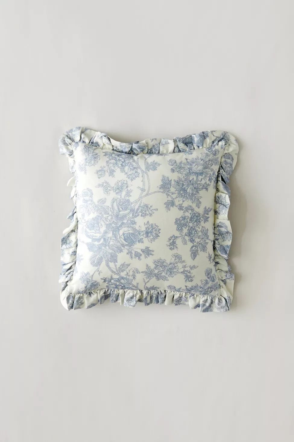 Toile Ruffle Throw Pillow | Urban Outfitters (US and RoW)