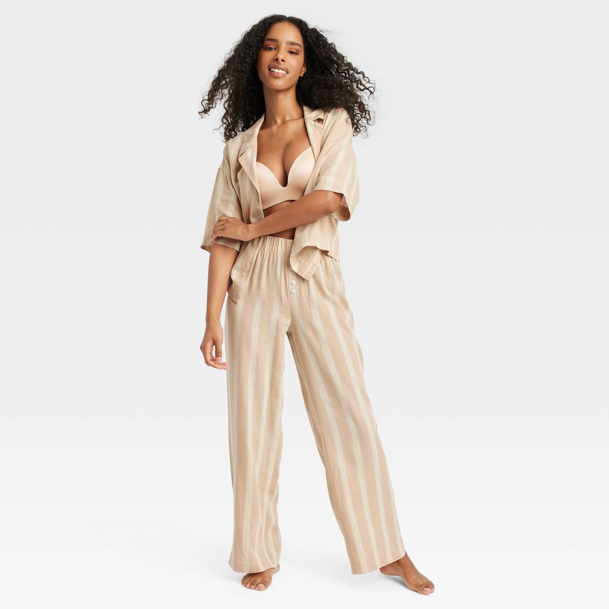 Women's Linen Blend Pajama Pants - Stars Above™ | Target