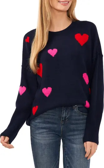 Heart Pattern Intarsia Sweater | Nordstrom