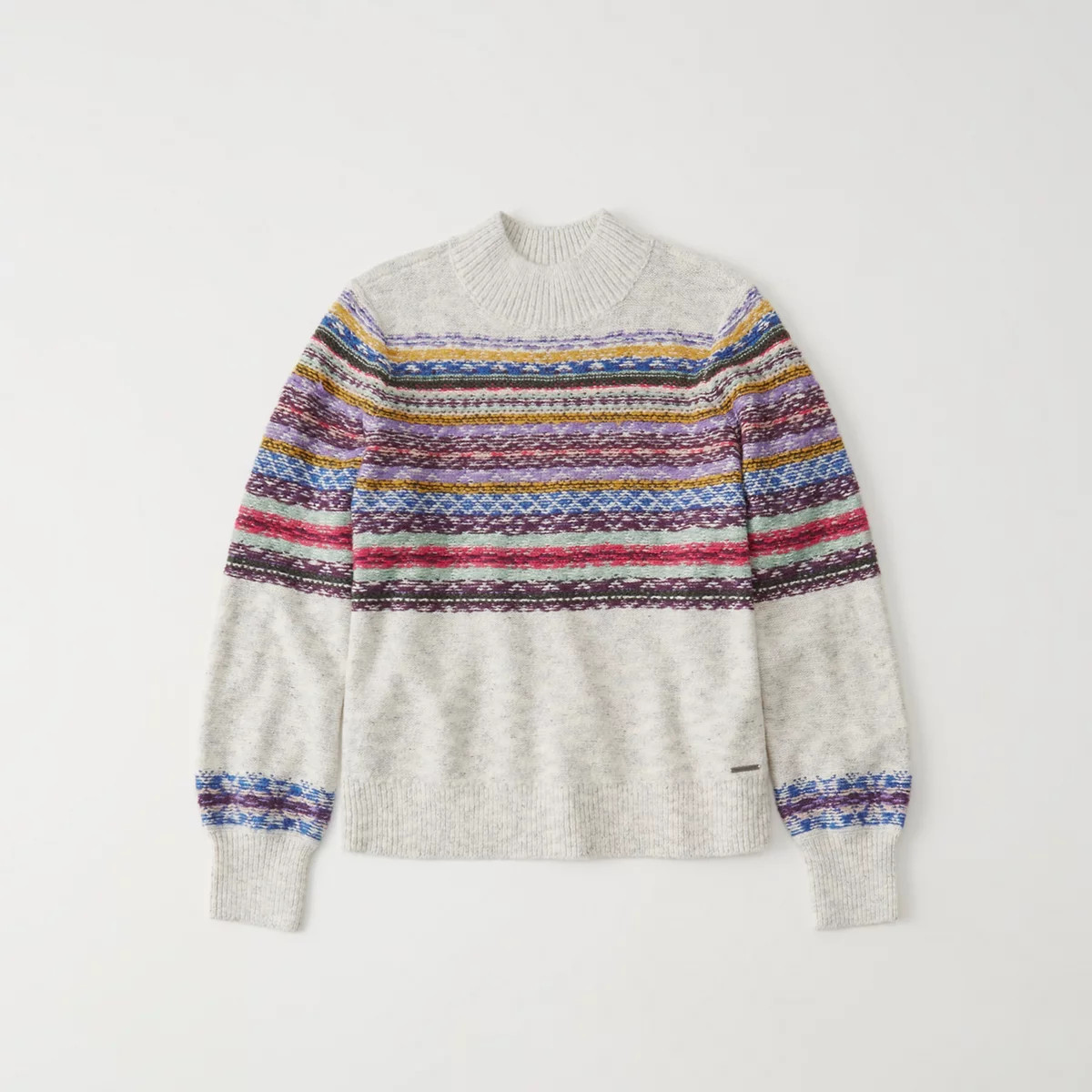 Fair Isle Mock Neck Sweater | Abercrombie & Fitch US & UK