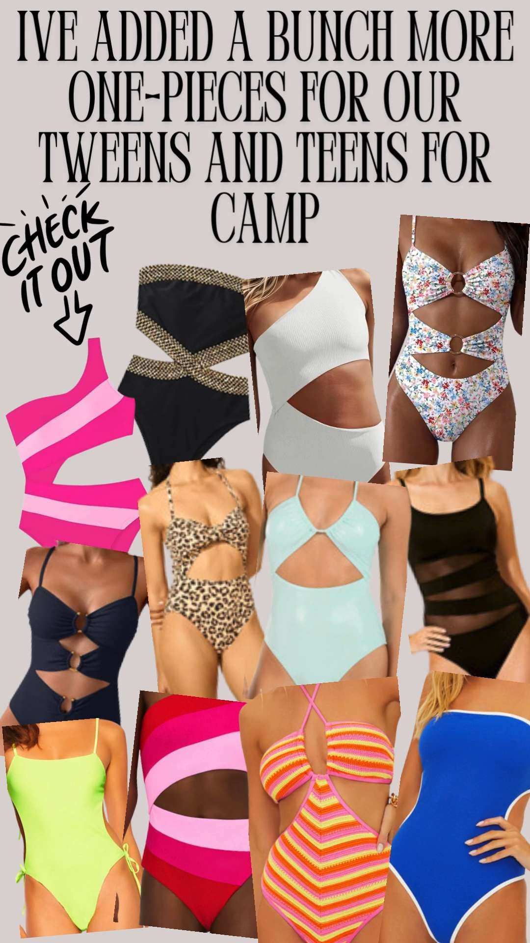 I have added a ton of tweens and teens one-piece suits for camp.  These have all been kid-approved by my 12 year old.  Check out the complete curated collection!  

 #LTKmomlife #LTKSaleAlert #LTKSwim