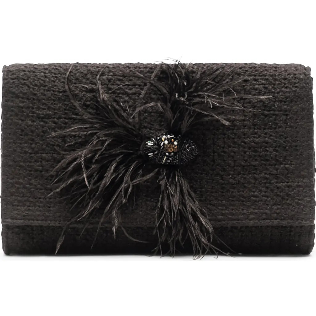 Frances Valentine Betta Boucle Clutch in Black at Nordstrom | Nordstrom