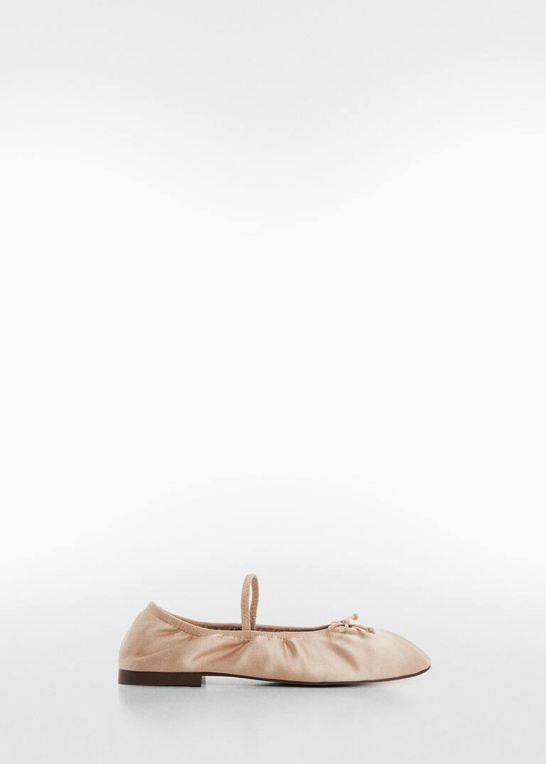 Elastic satin ballerinas | MANGO (US)