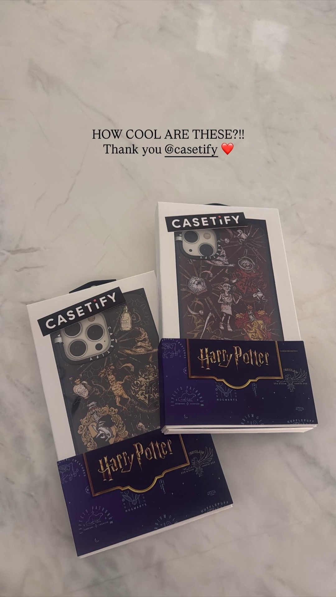 HOW COOL ARE THESE?!! 
Thank you @casetify ❤️ @warnerbrosentertainment @warnerbros @harrypotter