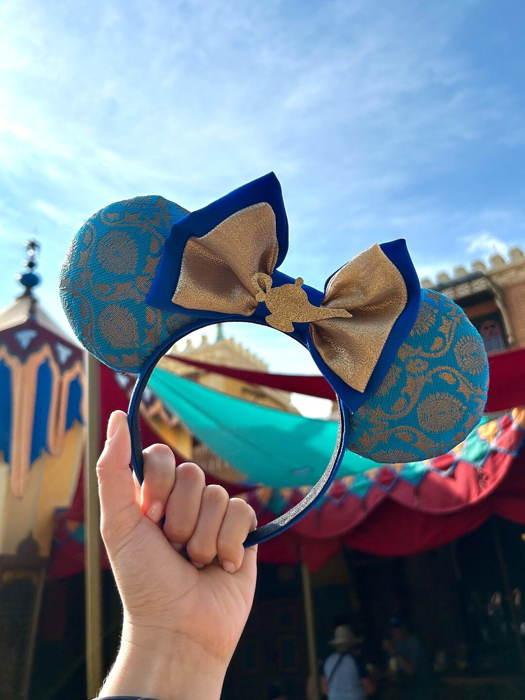 Jasmine Inspired Mouse Ears, Aladdin Inspired Minnie Ears, Arabian Princess Headband, Genie Lamp ... | Etsy (Global)