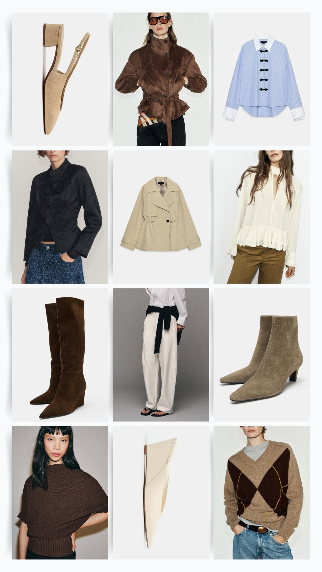 September New In Zara for Autumn 🍂🕯️☕️ workwear, shirts, trench jackets, funnel neck suede jackets, boots, wedge heels, barrel jeans, argyle jumpers

#LTKFashionMonth #LTKautumn #LTKworkwear