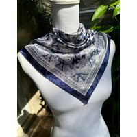 High Sheen Paisley Collection - Silk Blend Head Neck Scarf /Neckerchief/Turban Scarf/Head Wrap Silky Bandana | Etsy (US)