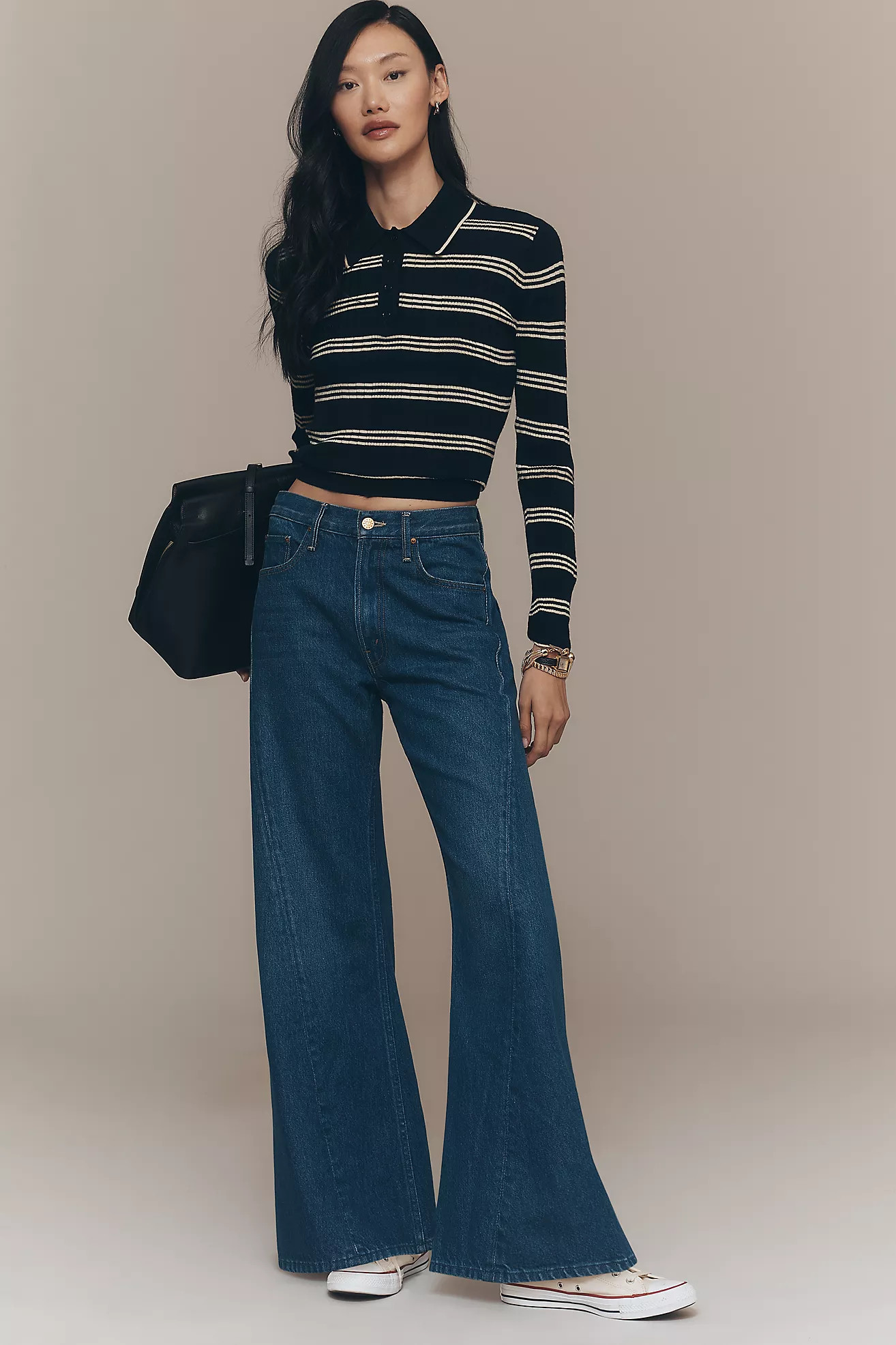 MOTHER Lemon Twist High-Rise Wide-Leg Jeans | Anthropologie (US)