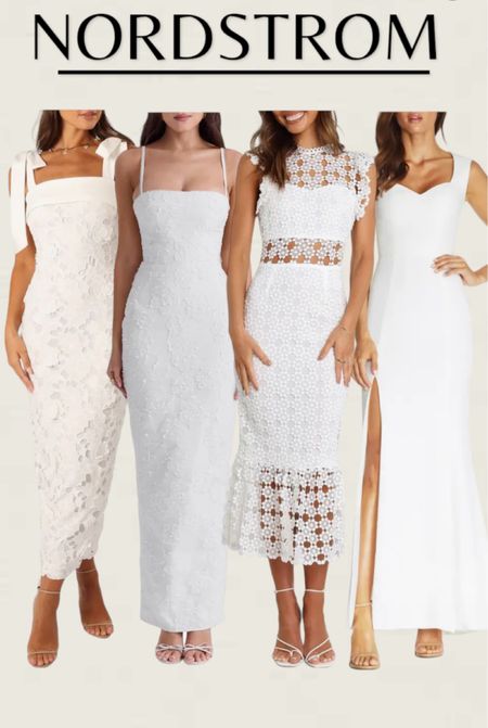 Wedding or bride to be dresses - these would be great options to wear for bachelorette parties or engagement parties 💍🤍

#bridetobe #bridaldress #bachelorette #bachelorettedress #whitedress 

#LTKWedding #LTKParties #LTKStyleTip