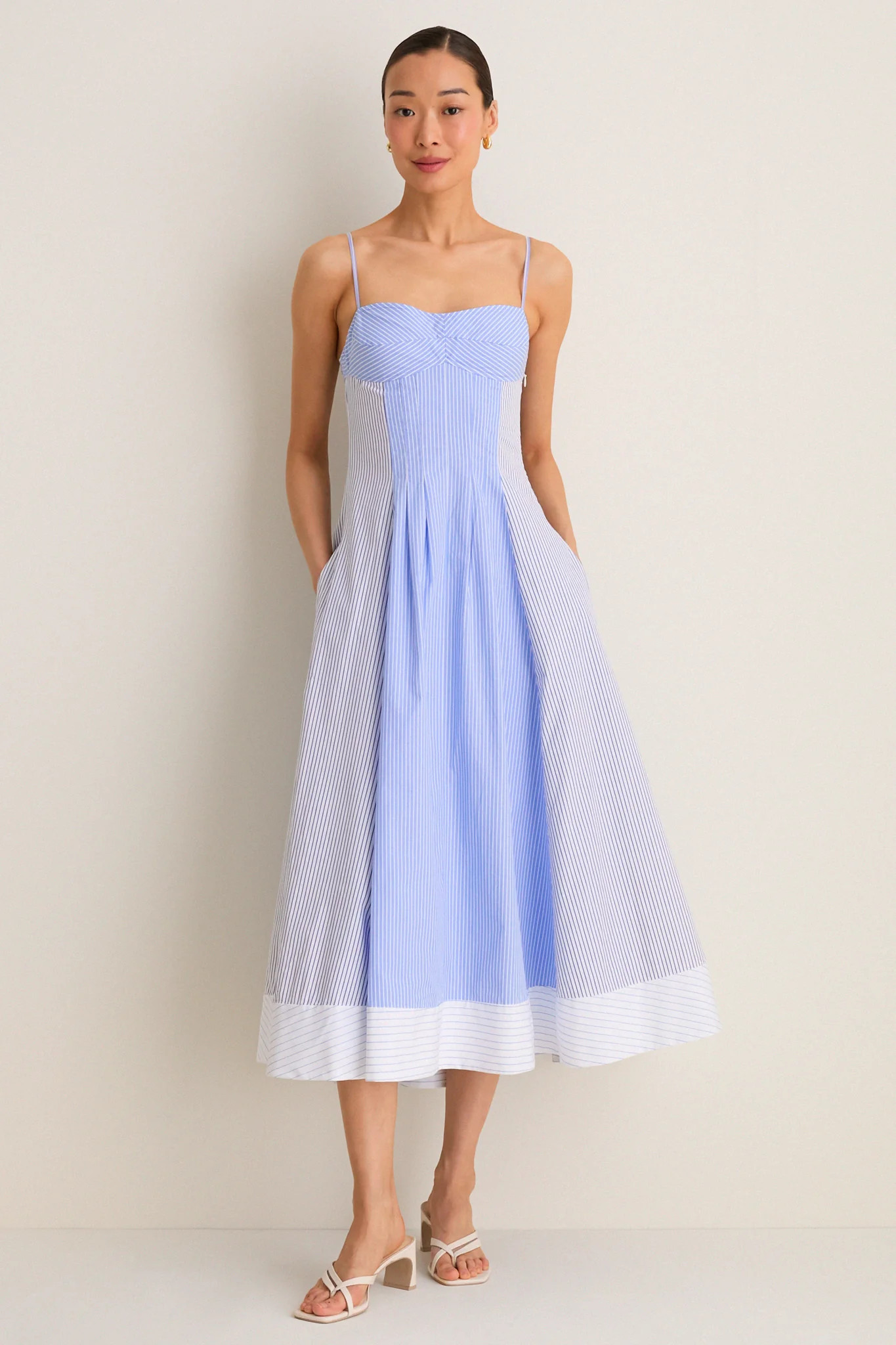 Periwinkle Multi Stripe Chamberlin Midi Dress | Tuckernuck (US)