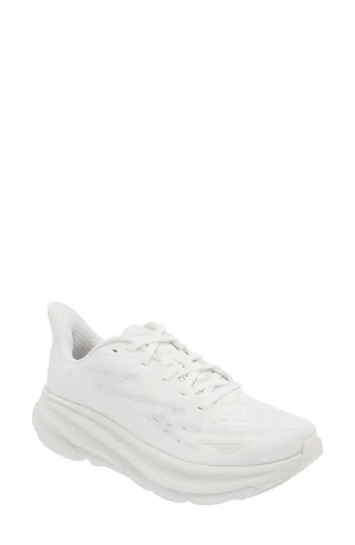 HOKA Clifton 9 Running Shoe in White /White at Nordstrom, Size 12 | Nordstrom