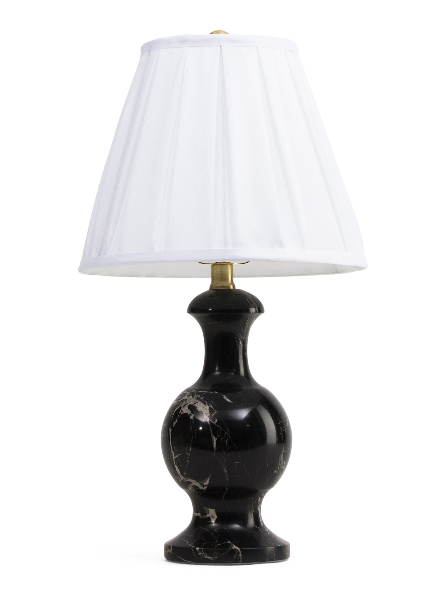 20in Solid Marble Pleated Shade Table Lamp | TJ Maxx