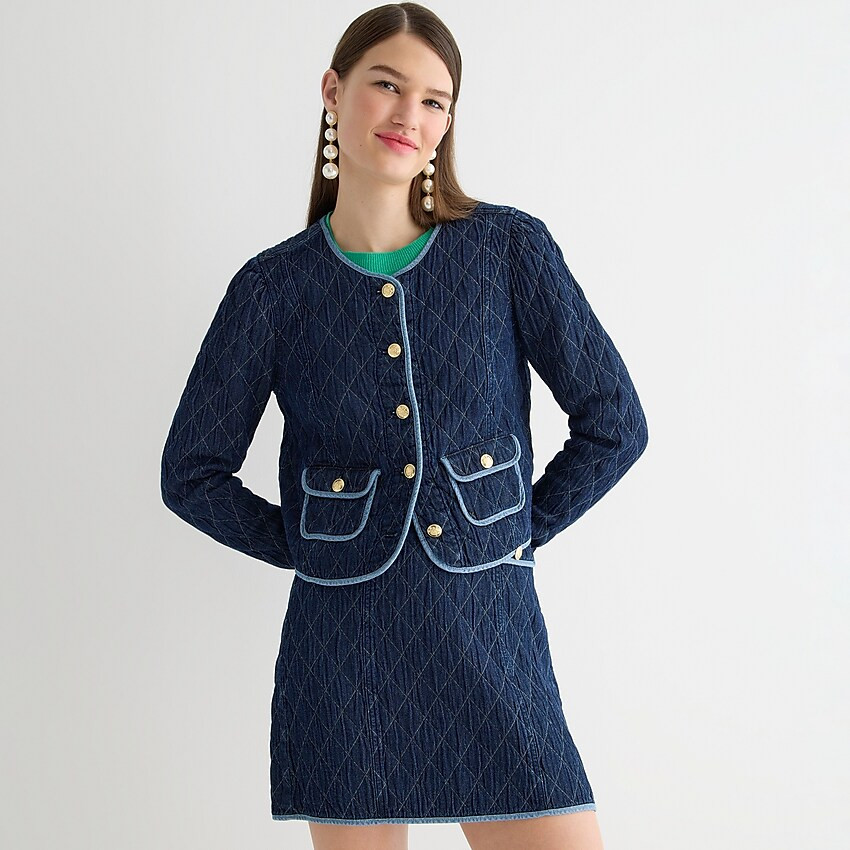 Quilted denim lady jacket | J. Crew US