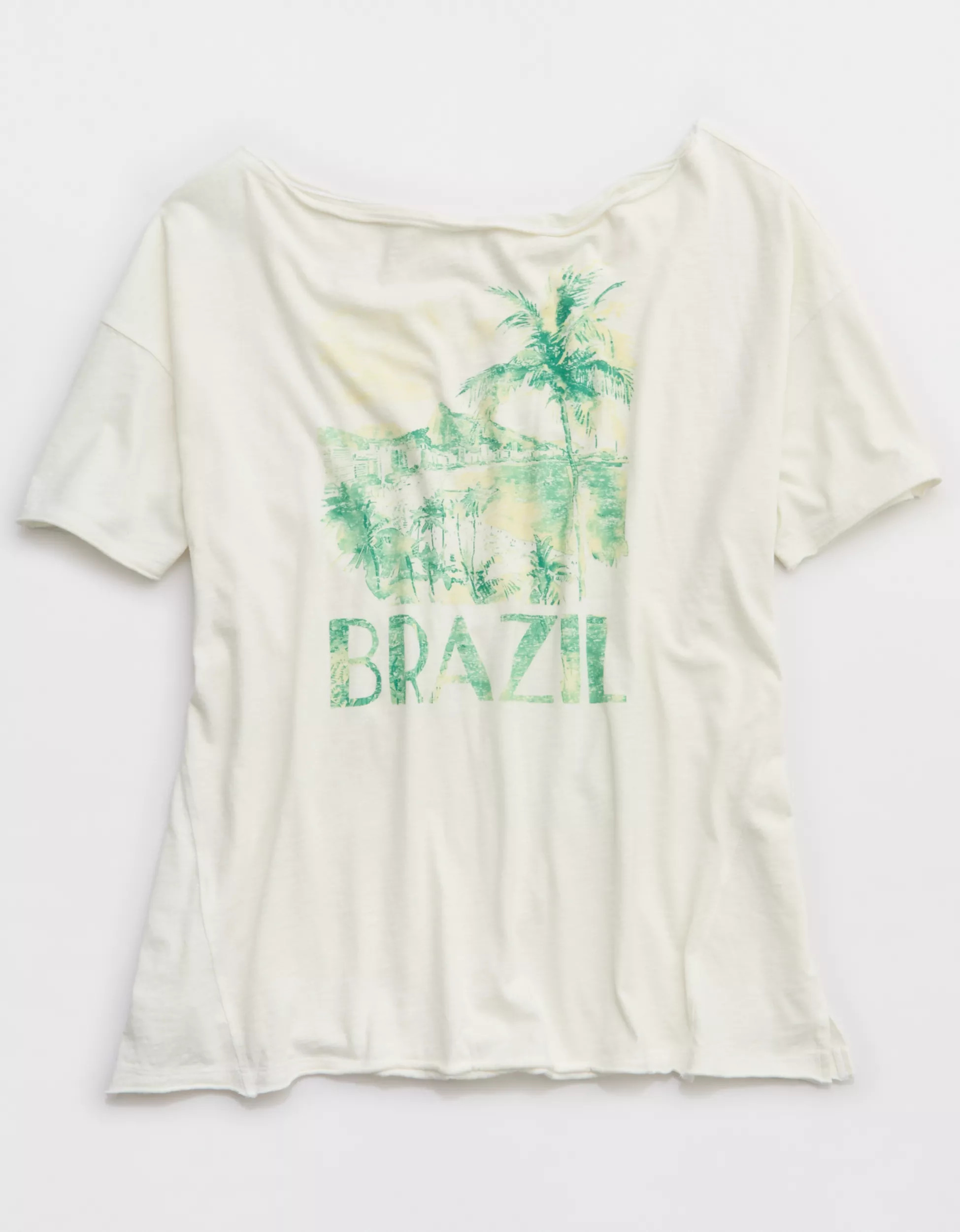 Aerie Off The Shoulder Oversized Boyfriend T-Shirt | Aerie