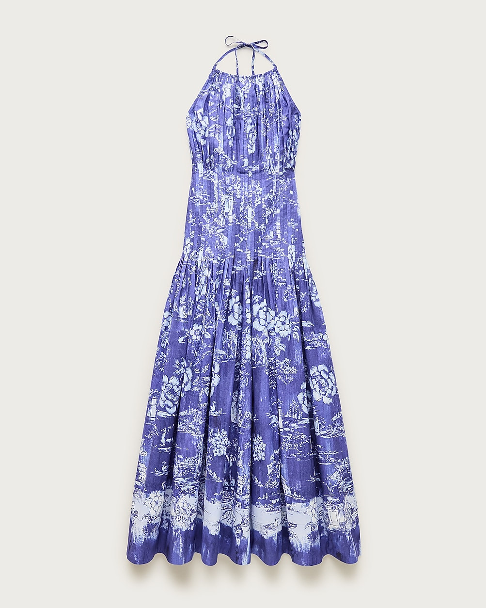 Open-back halter dress in cotton poplin | J. Crew US