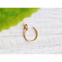 Fake Nose Ring, Piercing For Non Pierced , 14K Gold Filled Clip On Cuff , Clip Septum, Fake Ring | Etsy (US)
