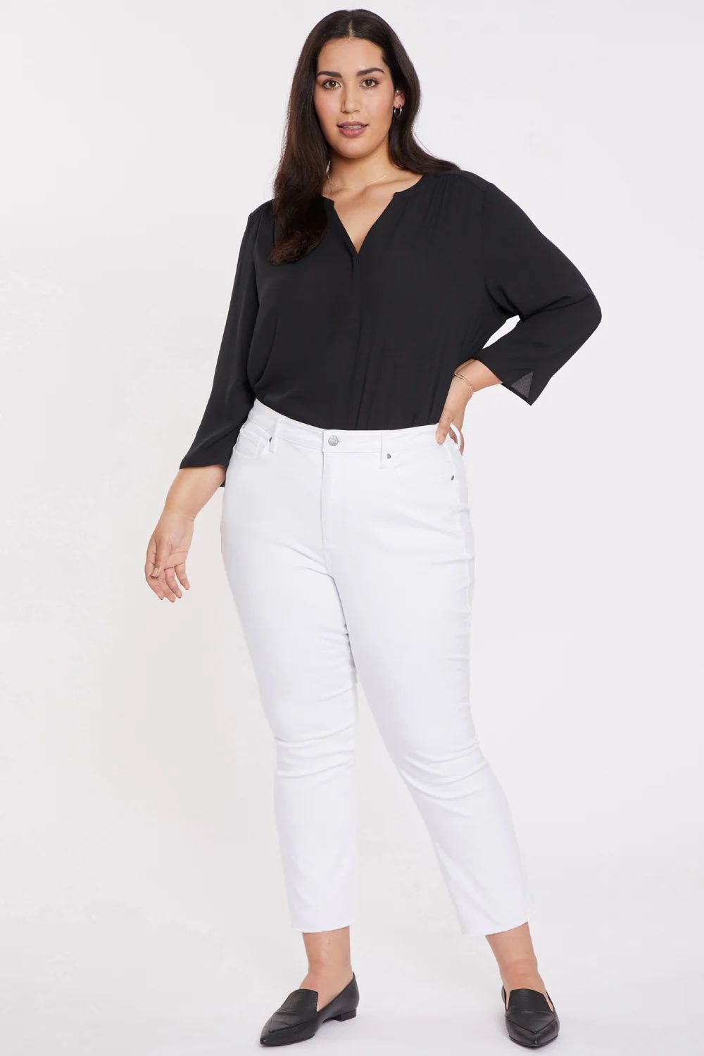 Slim Bootcut Ankle Jeans In Plus Size - Optic White | NYDJ