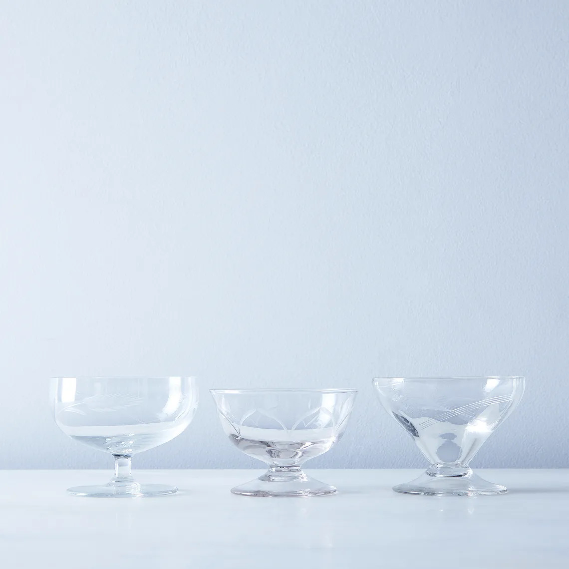 The Food52 Vintage Shop French Eclectic Dessert Coupes (Set of 2), Glass | Food52