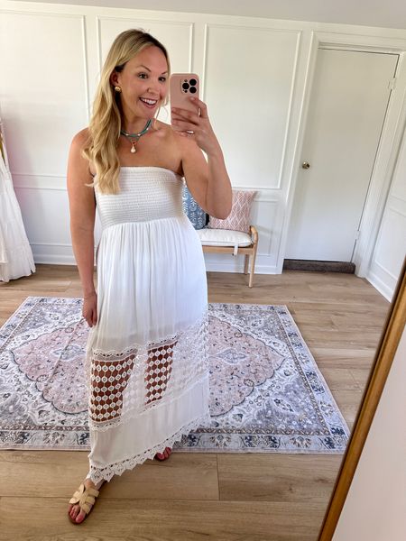 Cute white dress for a bachelorette party! I’m wearing a medium! Vacation - bridal dress

#LTKstyletip #LTKmidsize #LTKwedding