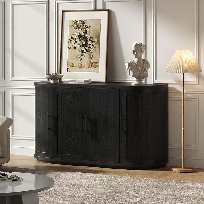 Christopher Knight Home Tian Modern Wooden Kitchen Sideboard Cabinet with Metal Handles, Living R... | Amazon (US)