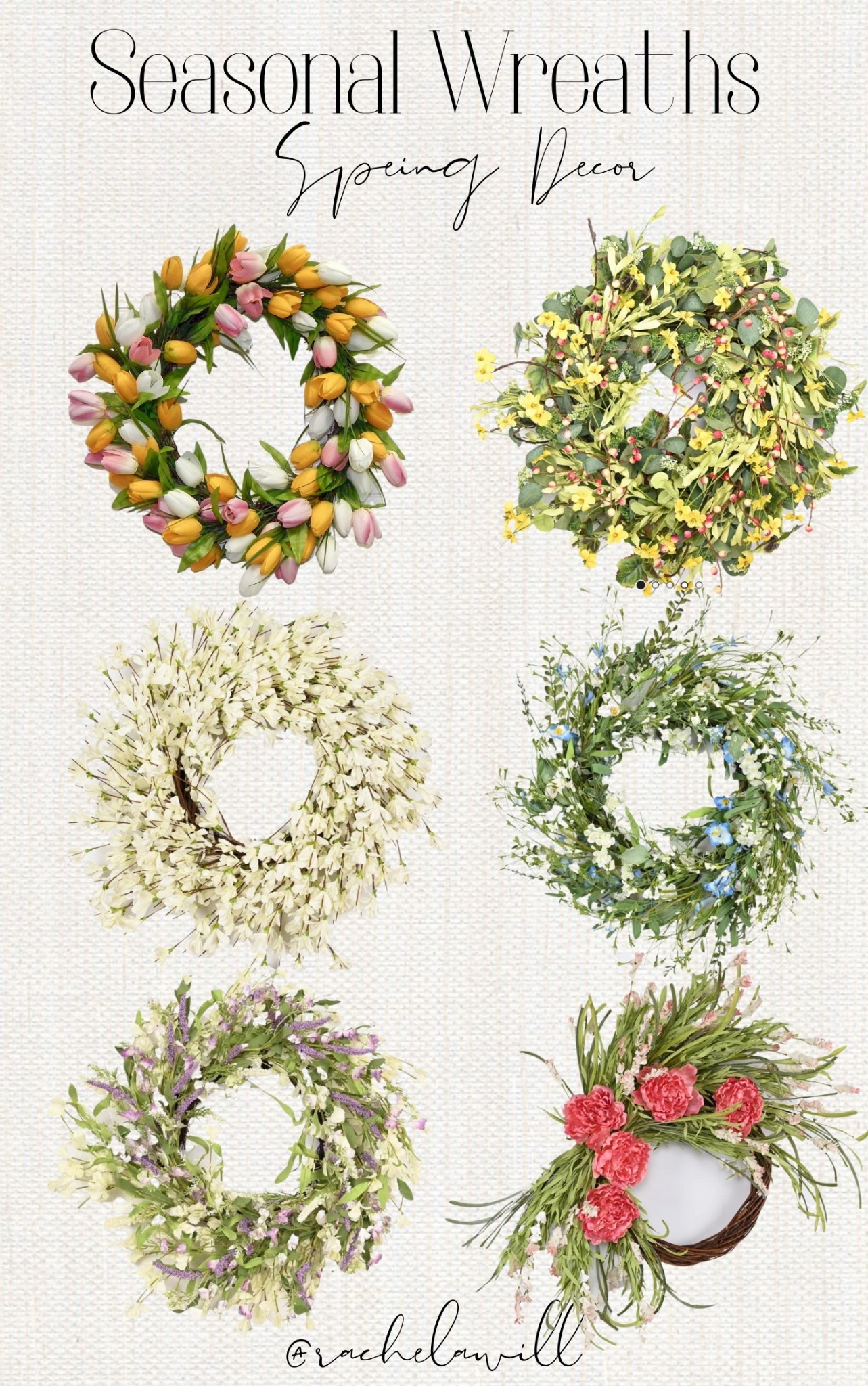 Your front door deserves a little spring refresh 🌷✨

I’ve rounded up the prettiest spring outdoor wreaths that instantly brighten up your entryway. Think soft pastels, fresh greenery, and those pops of pink that are perfect for welcoming Easter and the sunny days ahead 🐰🌼

A beautiful wreath is truly the BEST compliment to your spring decorating — it sets the tone before guests even walk inside. Whether you love florals, greenery, or something bright and bold, these finds make your home feel warm, inviting, and ready for the season 🤍

Everything is linked here for easy shopping!

#LTKhome #LTKspring #SpringDecor #FrontDoorDecor #OutdoorDecor #WreathInspo #EasterDecor #PorchStyling #SeasonalRefresh #EntrywayStyle