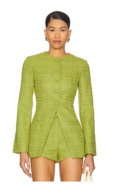 Amanda Uprichard x REVOLVE Berlin Jacket in Aloe from Revolve.com | Revolve Clothing (Global)