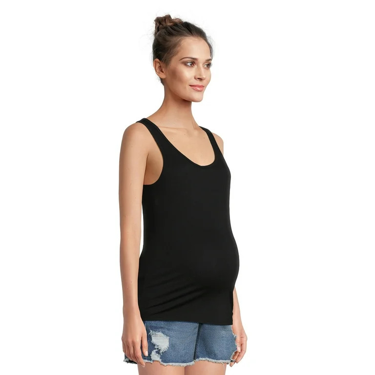 Time and Tru Maternity Essentials Non Shirred Tank, Sizes S-XXL | Walmart (US)