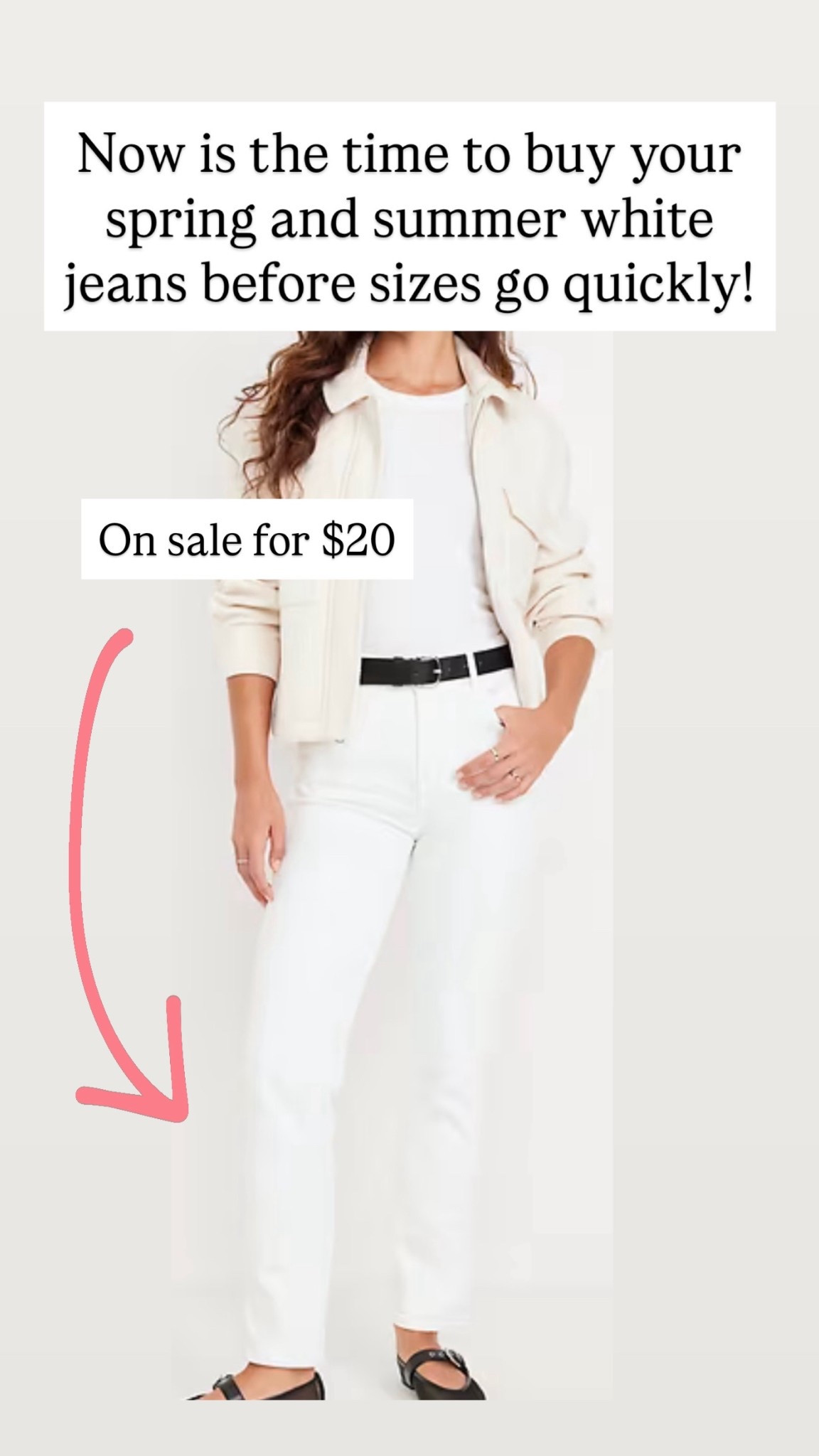 White jeans on sale 

#LTKSaleAlert