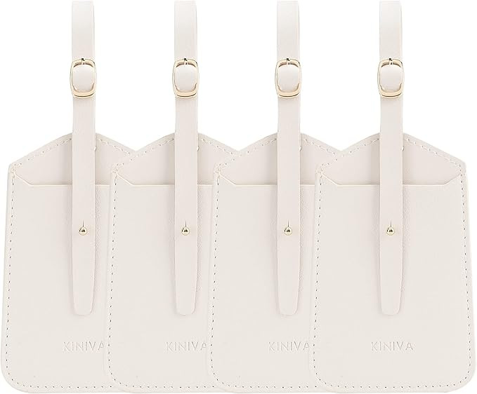 Luggage Tags for Suitcases, Leather Cruise Bag Tags for Travel with Name Label & Privacy Cover,Tr... | Amazon (US)